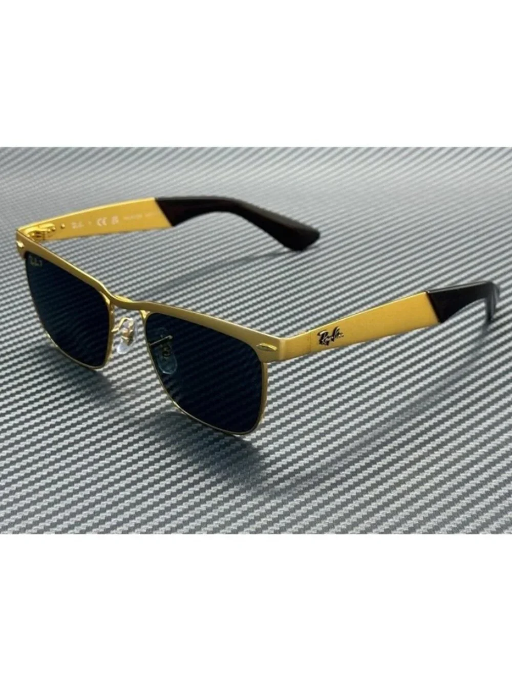 New Ray-Ban Men Gold Sunglasses 56-18-145